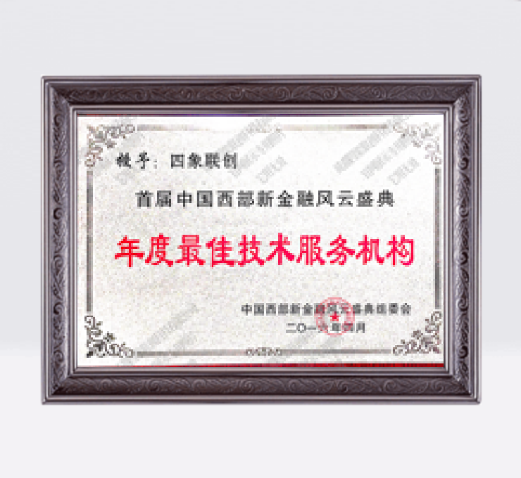 中國西部新金融風云盛典獎牌